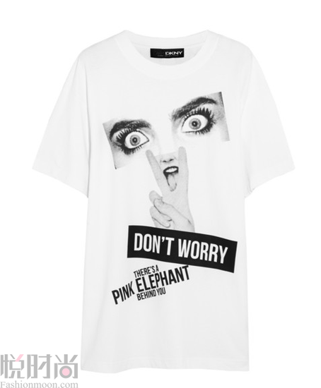 DKNY + Cara Delevingne 印花白Tee 原价$150;现价$90