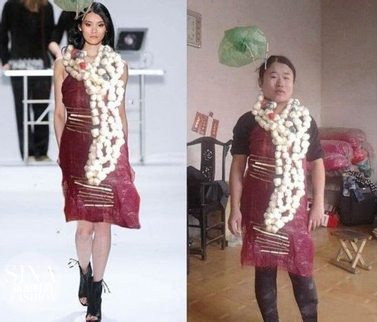 王守英展现自己的服装设计