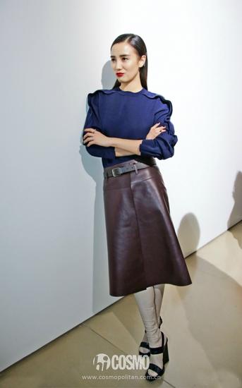 宋佳现身2015秋冬米兰时装周吉尔-桑德 (Jil Sander) 秀场
