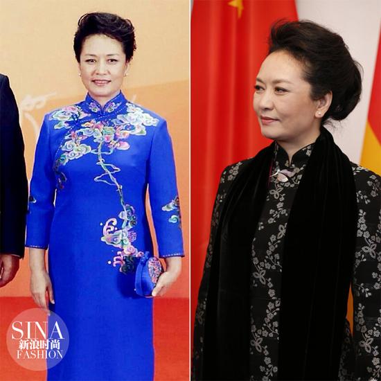 彭丽媛穿旗袍出席外交活动，展现东方女性含蓄美