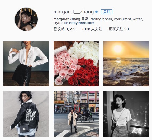 Margaret Zhang章凝社交网络账号